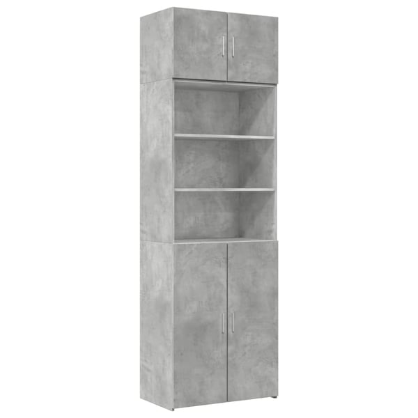 vidaXL Förvaringsskåp betonggrå 70x42,5x225 cm konstruerat trä