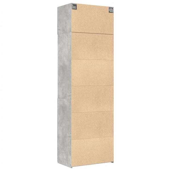 vidaXL Förvaringsskåp betonggrå 70x42,5x225 cm konstruerat trä