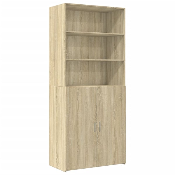 vidaXL Oppbevaringsskap sonoma eik 80x42,5x225 cm konstruert tre