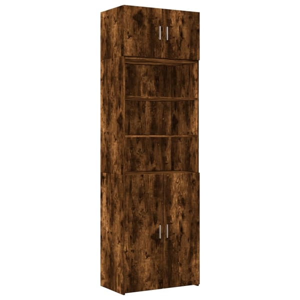 vidaXL Oppbevaringsskap røkt eik 70x42,5x225 cm konstruert tre