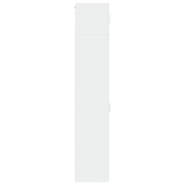 vidaXL Smalt oppbevaringsskap hvit 40x42,5x225 cm konstruert tre