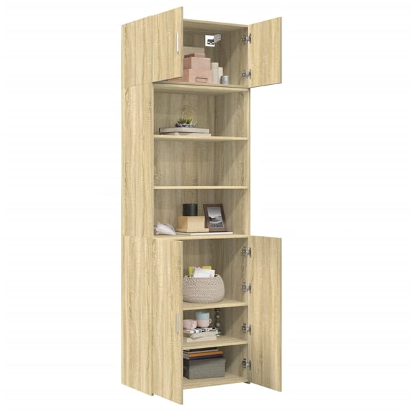 vidaXL Oppbevaringsskap sonoma eik 70x42,5x225 cm konstruert tre