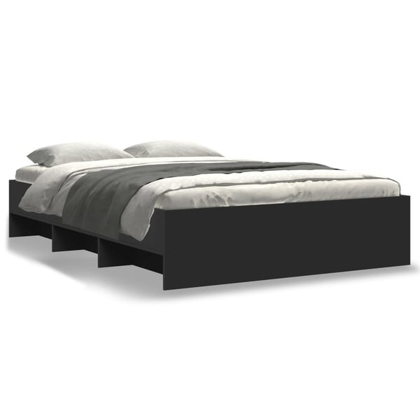 vidaXL Sengeramme svart 120x200 cm konstruert tre