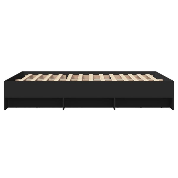 vidaXL sengestel 120x190 cm konstrueret træ sort