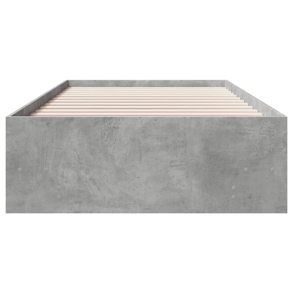 vidaXL Sengeramme betonggrå 75x190 cm konstruert tre