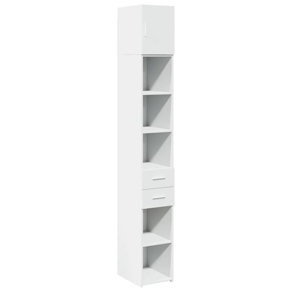 vidaXL kontorreol 30x42,5x225 cm konstrueret træ hvid