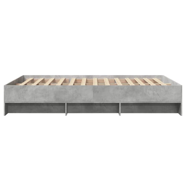 vidaXL Sengeramme betonggrå 120x190 cm konstruert tre