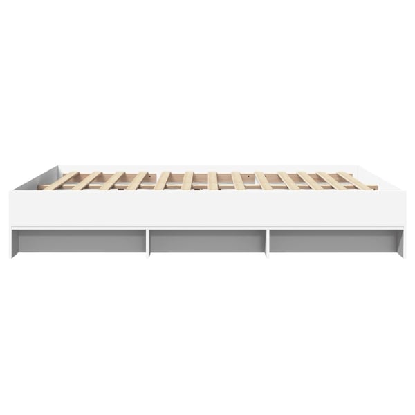 vidaXL Sengeramme uten madrass hvit 160x200 cm konstruert tre