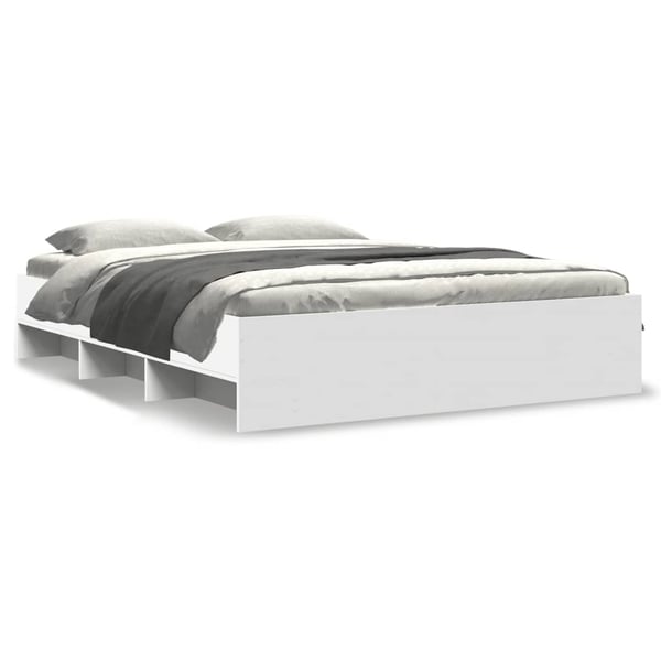 vidaXL Sengeramme uten madrass hvit 160x200 cm konstruert tre