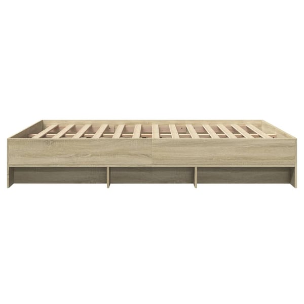 vidaXL Sengeramme uten madrass sonoma eik 160x200 cm konstruert tre