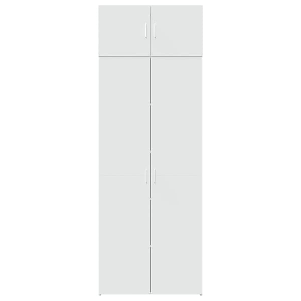 vidaXL Oppbevaringsskap hvit 80x42,5x225 cm konstruert tre