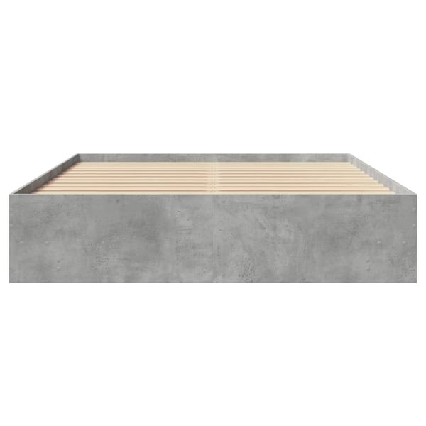 vidaXL Sengeramme betonggrå 150x200 cm konstruert tre