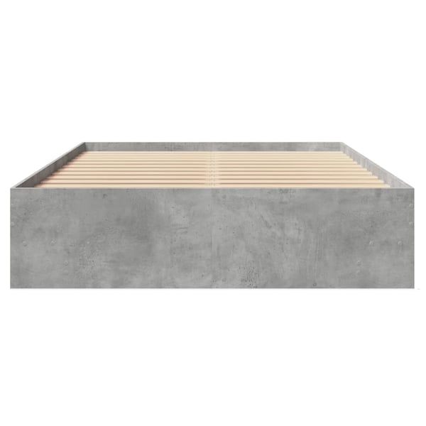 vidaXL Sengeramme betonggrå 120x200 cm konstruert tre