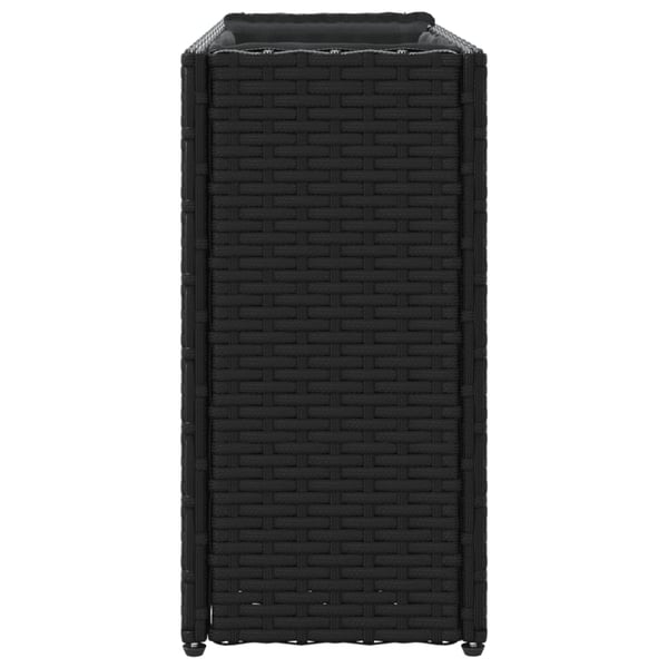 vidaXL Plantekasser med 2 potter 2 stk svart 90x20x40 cm polyrotting