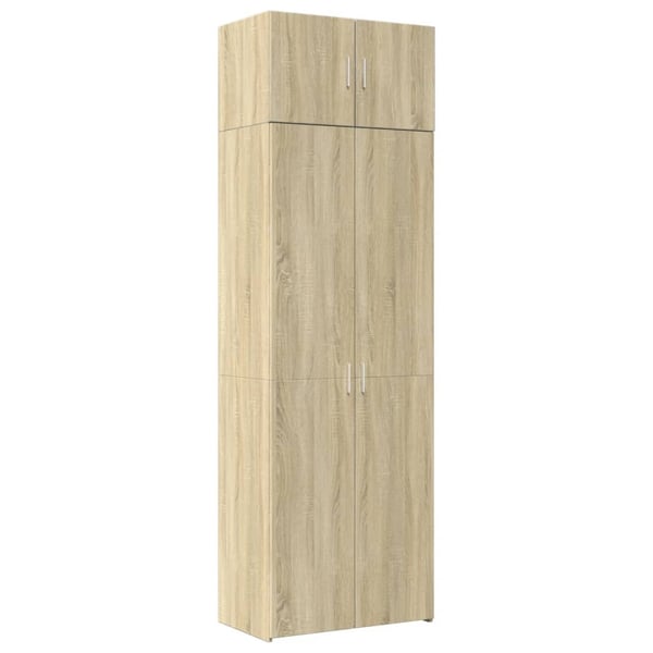 vidaXL Oppbevaringsskap sonoma eik 70x42,5x225 cm konstruert tre