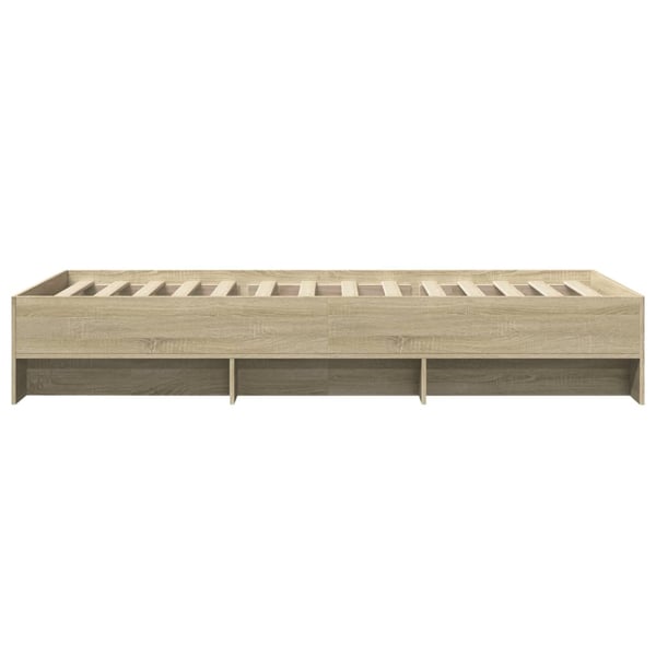 vidaXL Sengeramme uten madrass sonoma eik 100x200 cm konstruert tre