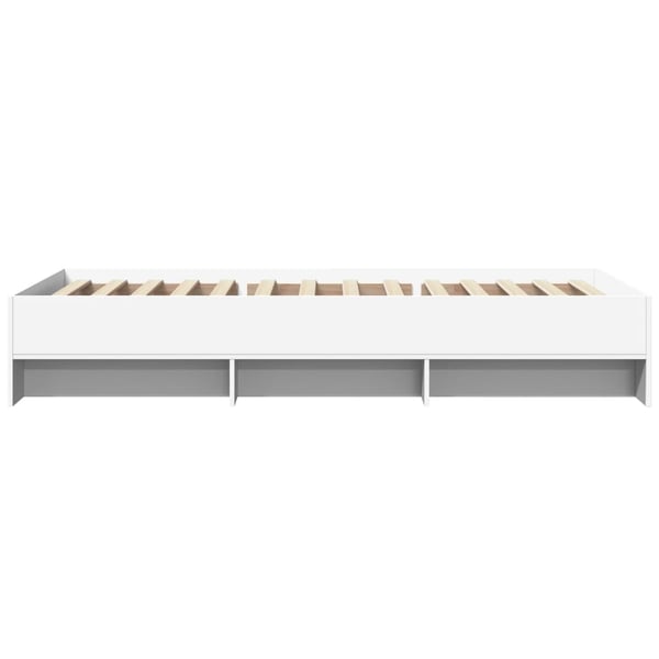 vidaXL Sengeramme hvit 75x190 cm konstruert tre