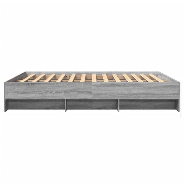 vidaXL Sengeramme grå sonoma 150x200 cm konstruert tre