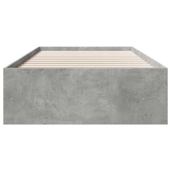 vidaXL Sengeramme betonggrå 90x200 cm konstruert tre