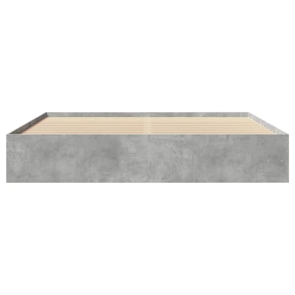vidaXL Sengeramme uten madrass betonggrå 180x200 cm konstruert tre