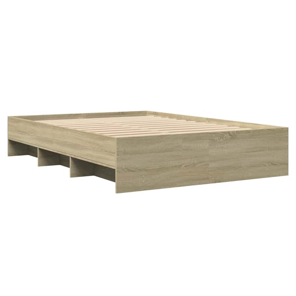 vidaXL Sengeramme uten madrass sonoma eik 140x190 cm konstruert tre