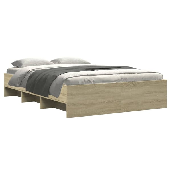 vidaXL Sengeramme uten madrass sonoma eik 140x190 cm konstruert tre