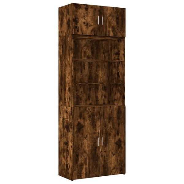 vidaXL skab 80x42,5x225 cm konstrueret træ røget egetræsfarve