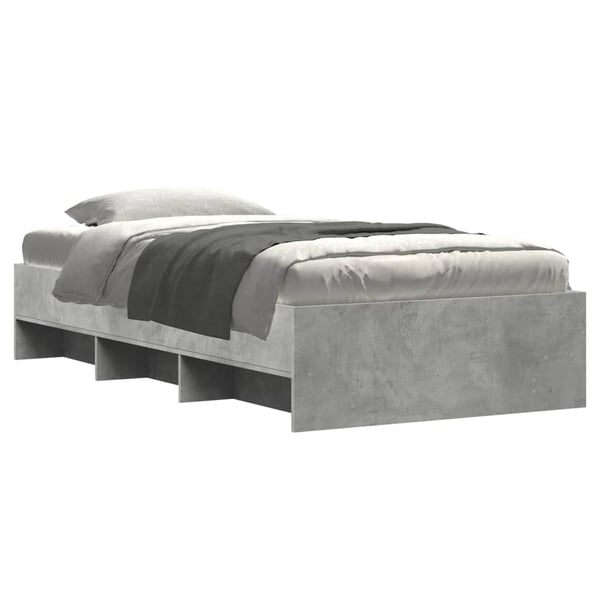 vidaXL Sengeramme betonggrå 90x190 cm konstruert tre