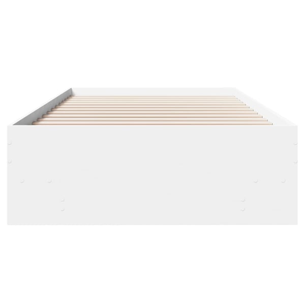vidaXL Sengeramme hvit 100x200 cm konstruert tre