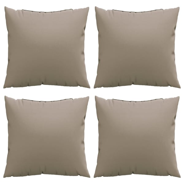 vidaXL sofapuder 4 stk. 40x40 cm stof gråbrun
