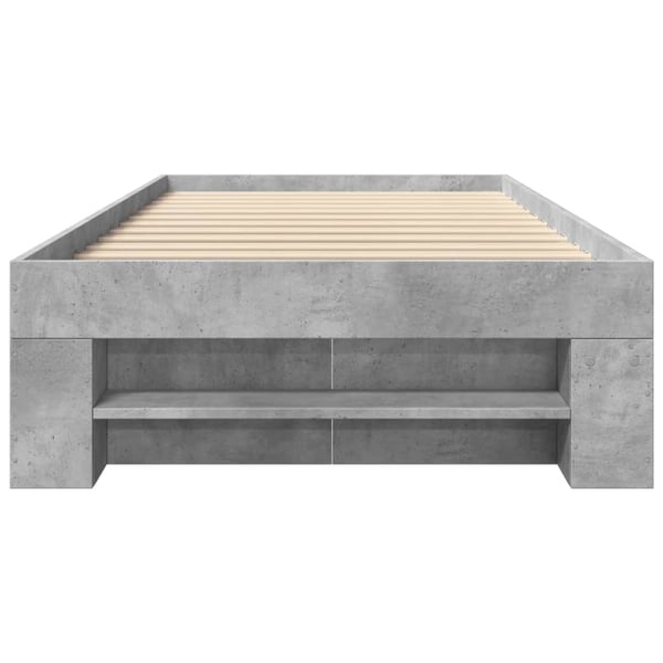 vidaXL Sengeramme betonggrå 75x190 cm konstruert tre