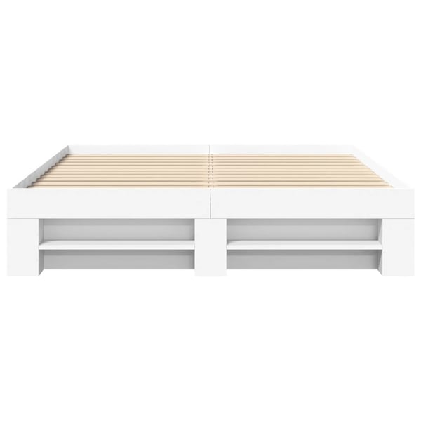 vidaXL Sengeramme hvit 150x200 cm konstruert tre