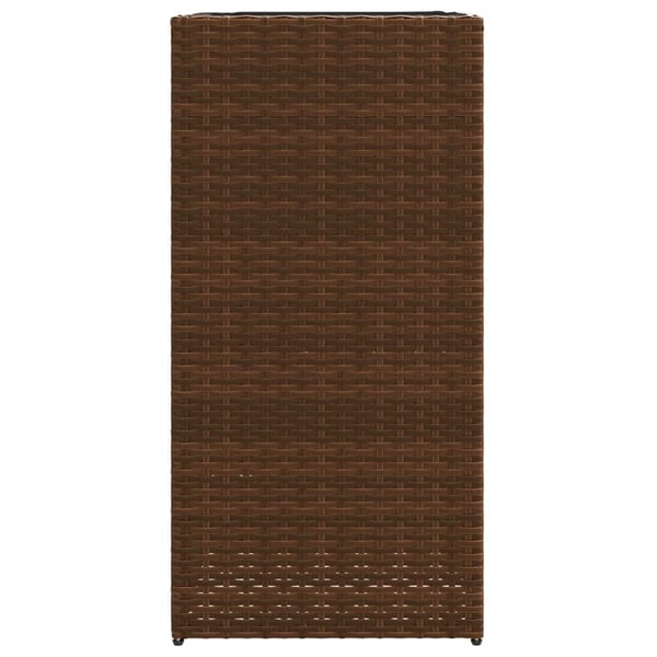 vidaXL Plantekasser 2 stk brun 40x40x80 cm polyrotting