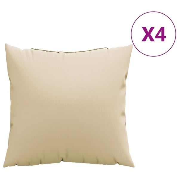 vidaXL Soffkuddar 4 st beige 60x60 cm tyg