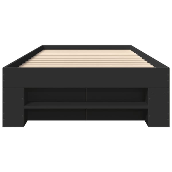 vidaXL sengeramme 75x190 cm konstrueret træ sort