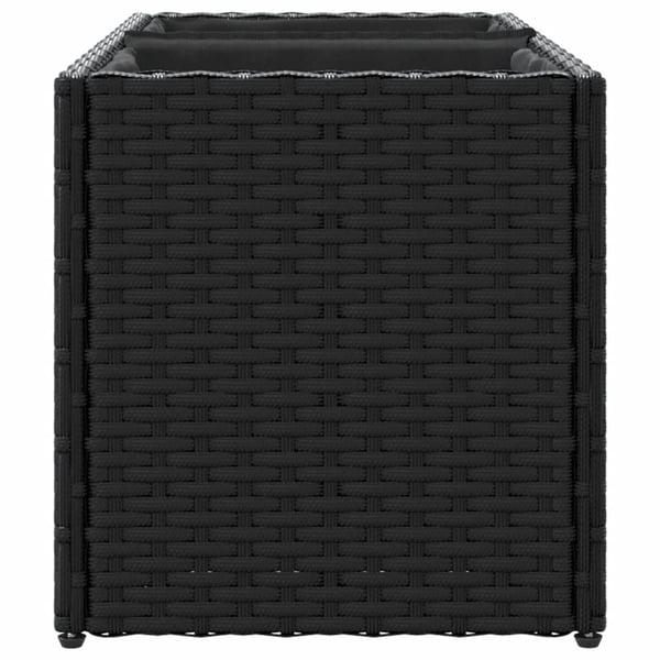 vidaXL Plantekasser med 2 potter 2 stk svart 72x30x32 cm polyrotting