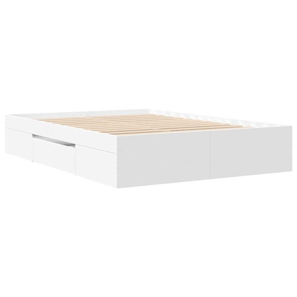 vidaXL Sengeramme hvit 140x190 cm konstruert tre