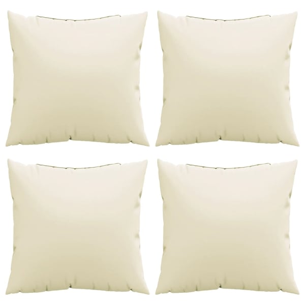 vidaXL sofapuder 4 stk. 60x60 cm stof cremefarvet