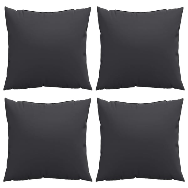 vidaXL sofapuder 4 stk. 60x60 cm stof sort