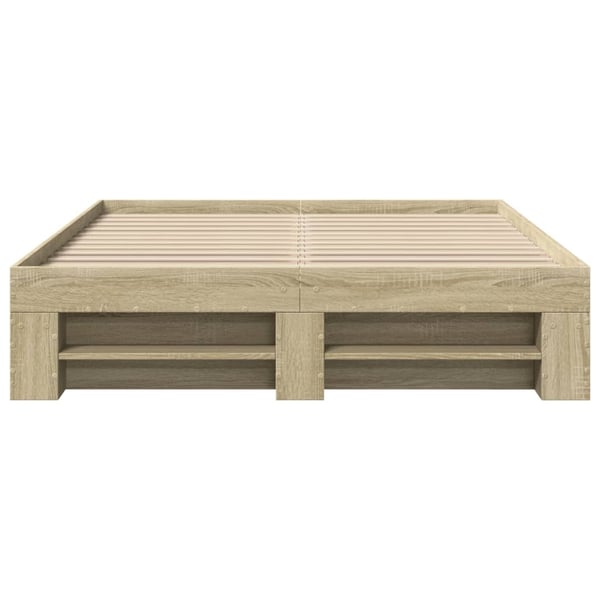 vidaXL Sengeramme uten madrass sonoma eik 120x200 cm konstruert tre