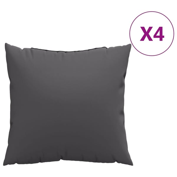 vidaXL sofapuder 4 stk. 40x40 cm stof antracitgrå
