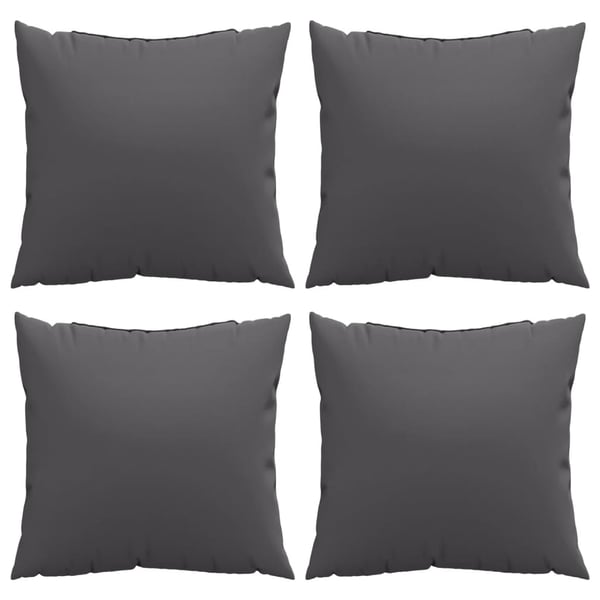 vidaXL sofapuder 4 stk. 40x40 cm stof antracitgrå