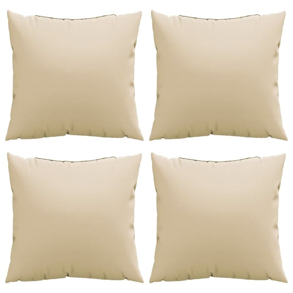 vidaXL sofapuder 4 stk. 50x50 cm stof beige