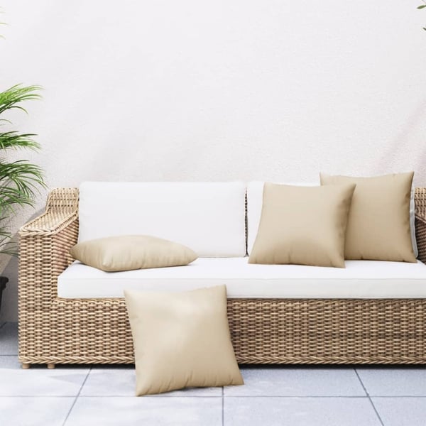 vidaXL sofapuder 4 stk. 50x50 cm stof beige