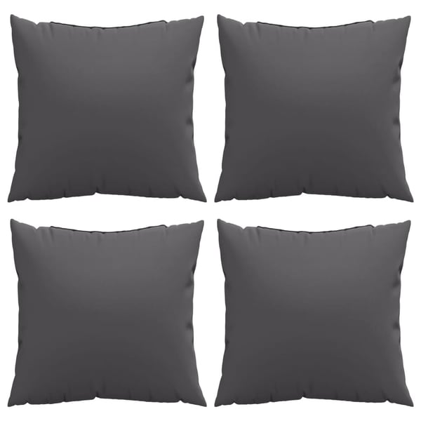 vidaXL sofapuder 4 stk. 60x60 cm stof antracitgrå