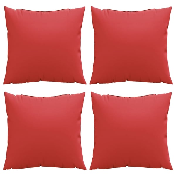 vidaXL sofapuder 4 stk. 40x40 cm stof rød