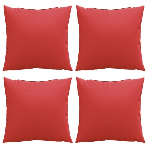 vidaXL sofapuder 4 stk. 60x60 cm stof rød
