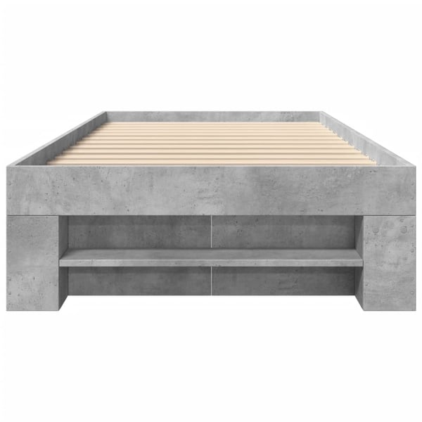 vidaXL Sengeramme betonggrå 90x200 cm konstruert tre