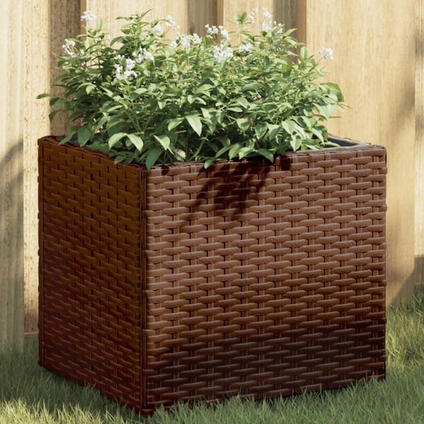 vidaXL Plantekasser 2 stk brun 36x30x32 cm polyrotting