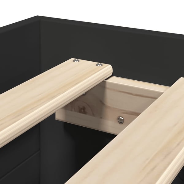 vidaXL Sengeramme svart 100x200 cm konstruert tre